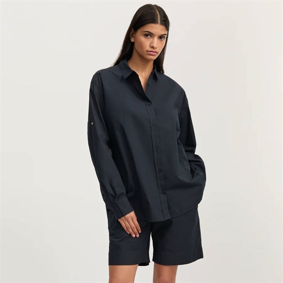 Aiayu Shirt Skjorte, Black Navy  